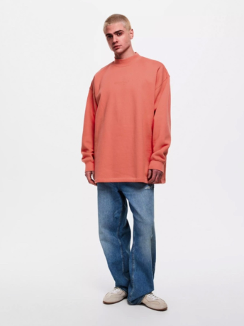 Fear of God Essentials Men's Crew Sweatshirt‎ Size XXL Coral Long Sleeve (X)